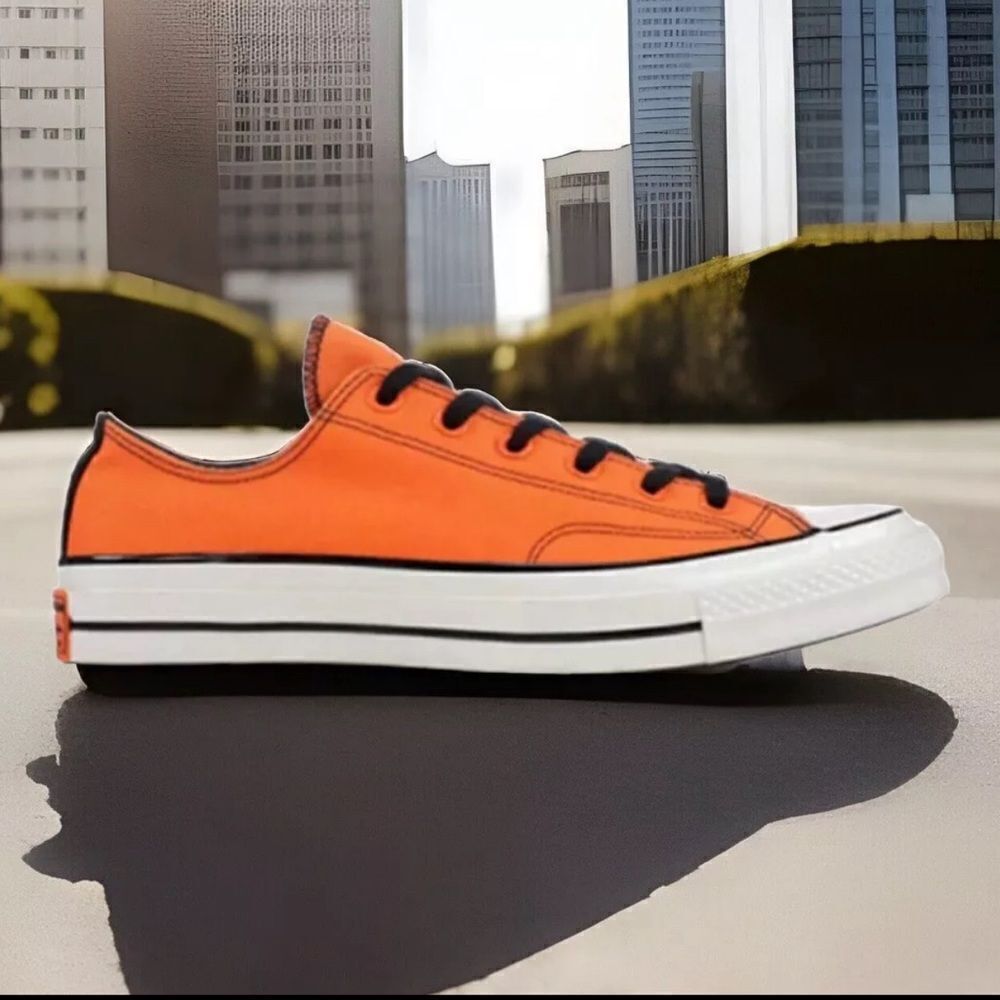 Converse All Star Orange Low-Top Vince Staples Mens 9.5 us womens 11.5 Rainbow